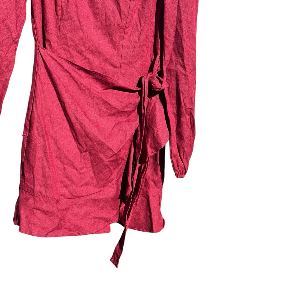 Princess Polly The Villa Mini Dress In Burgundy Size 6 - Picture 8 of 15